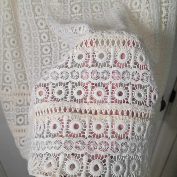 Boden Althea White Lace Midi Skirt | Chic Boho Style | Size 6 | Elegant Details - Picture 3 of 9